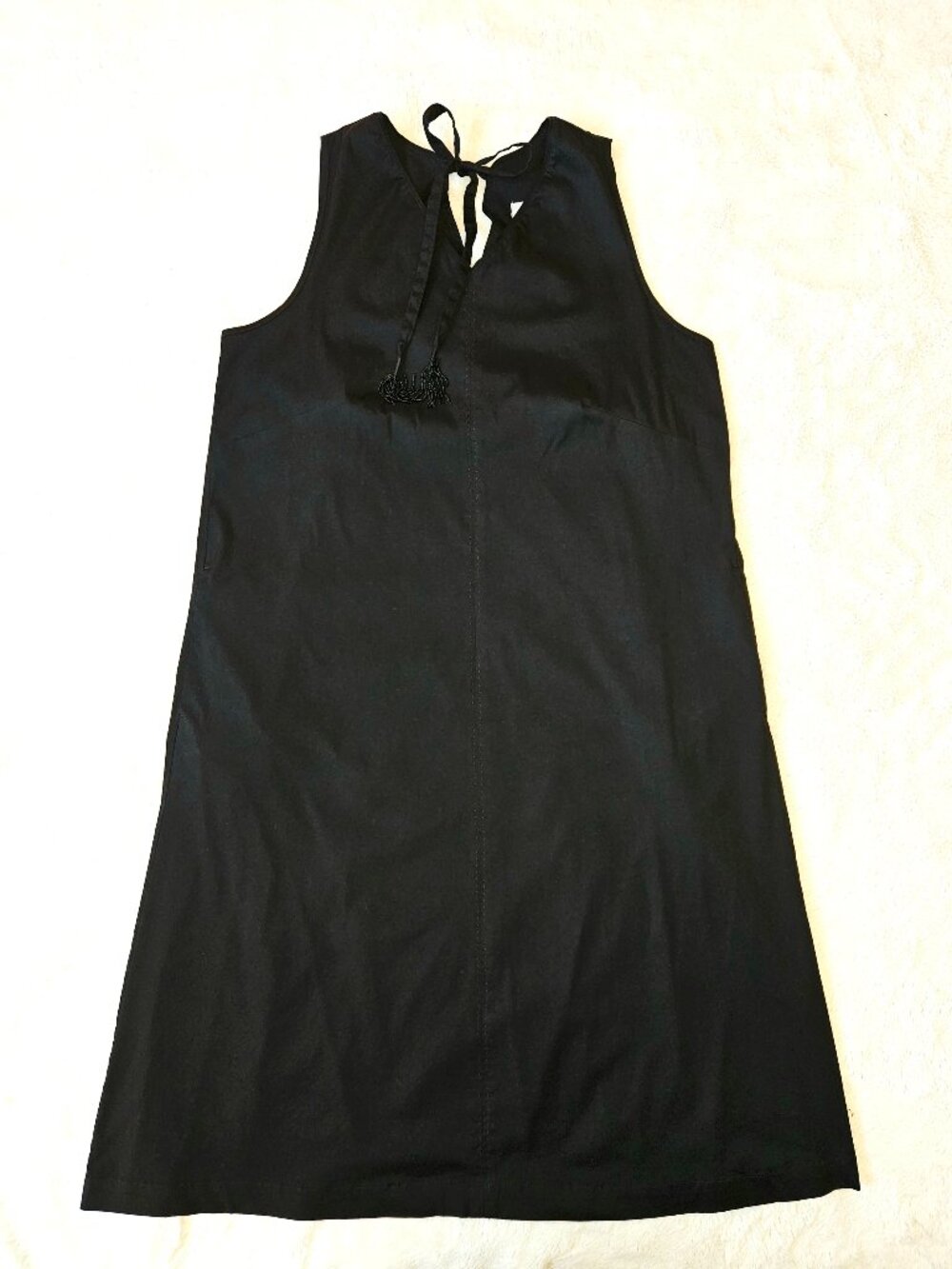 Chico's Summer Black Sleeveless Dress Oversize Cotton Blend Size 1 US 8/10